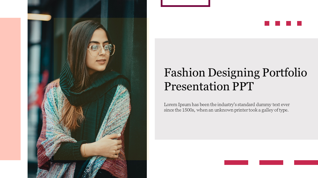 Fashion Designing Portfolio Presentation PPT